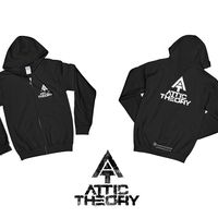Attic Theory Logo Zipped Hoodies - Black