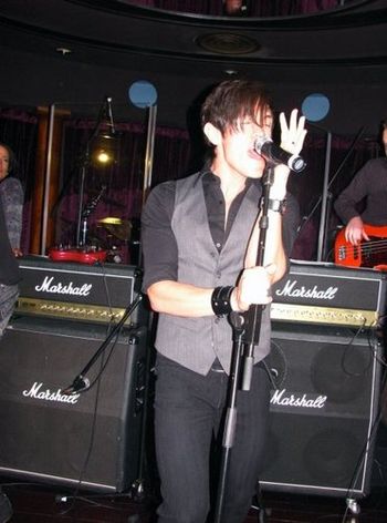 MiG with the WWRY Band at JJ's Bar, Hong Kong  2008
