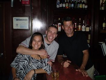 Melody and Joe with Jeff the bartender.
