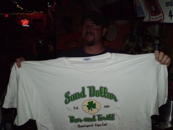 Mark Barry the owner with some Sandollar apparel
