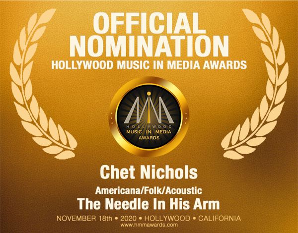 Chet's song nomination in the 2020 HMMA Awards Music Event in Hollywood, November 2020.