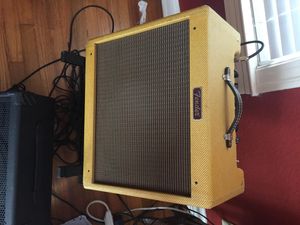 This is my workhorse, the Fender Blues Junior. It is warm as well as aggressive, and really puts out for 15 watts. I used it on everything on the record except "I'm Ready" and "Ball and Chain."