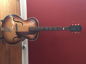 This is my mid-sixties Hofner Senator archtop. It was given to me by a retired English colonel in Italy. I used it on the slide part during the harmonica solo on "I'm Ready."