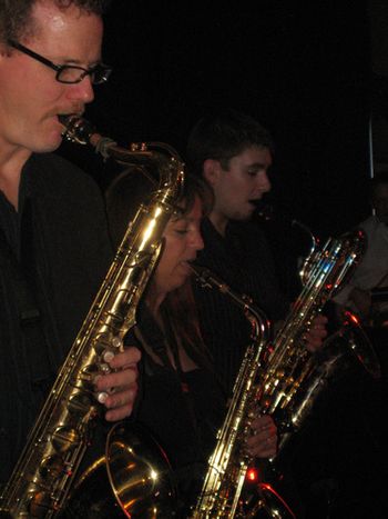 The sax section doing their thing
