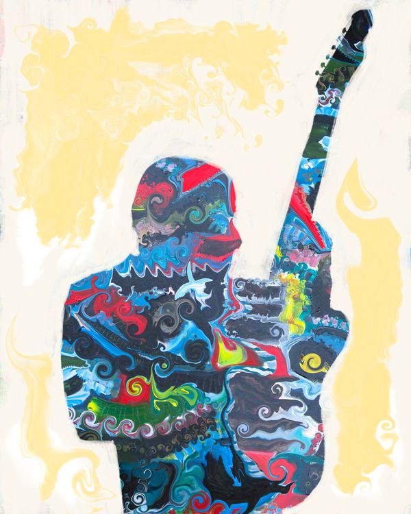 Guitar Player Mystery  (16x20")