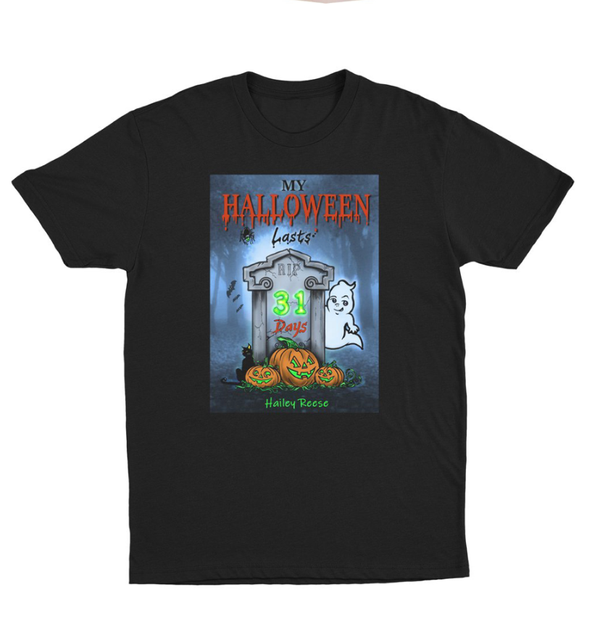 Purchase Here!
https://shop.kt8merch.com/products/hailey-reese-halloween-lasts-31-days-black-unisex-tee