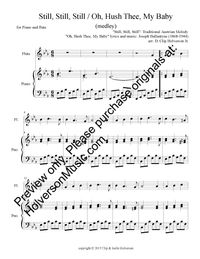 Still, Still, Still / Oh, Hush Thee, My Baby (medley) for piano and flute/violin - PDF download
