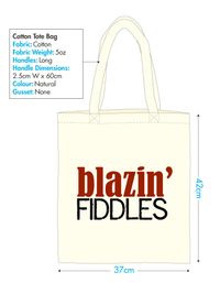 Blazin' Fiddles cotton tote bag