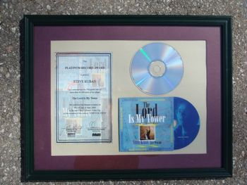 Steve Kuban - Platinum Record Award for the LORD is My Tower Album
