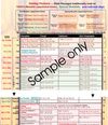 Torah Holiday Portions Chart with Hebrew dates and 2019-2020 dates, Letter Size 4x11 inch JPEG, 300dpi