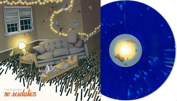 No Resolution, the new album by Tim Kasher, on limited, 140 gram blue and white splatter vinyl