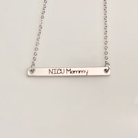 NICU Mommy Necklace - Silver Plated