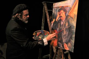 Cezanne (Mark Coleman) at work
