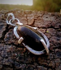 Silver Obsidian Pendant