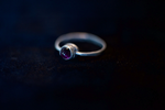 Purple Saphire Silver Ring