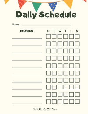 Party Chore Chart