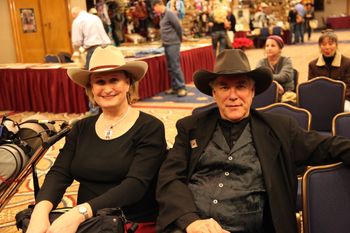 Grace and Steve Mortenson (guitarist with Dixie Dixon & Her Cowboy Band) at the Monterey Cowboy Music & Poetry Festival, Monterey, CA, Photo by Dixie Dixon
