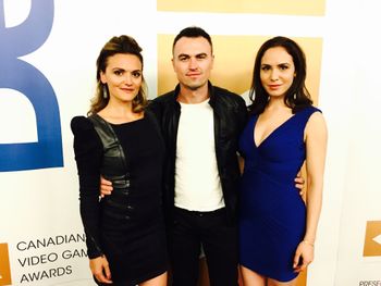 Canadian Video Game Awards L-R Patricia Summersett, Paul Amos, Amber Goldfarb
