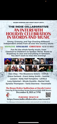 THE INDIE COLLABORATIVE ANTER INTERFAITH HOLIDAY CELEBRATION IN WORDS AND MUSIC 