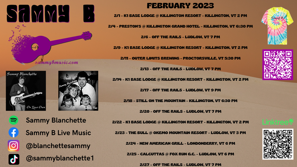 FEBRUARY 2023 MUSIC SCHEDULE