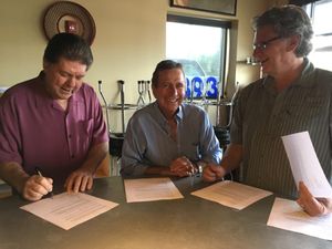 Lloyd and Jay Dee signing a deal with Coastal Bend Music to release the Sweetheart Tribute