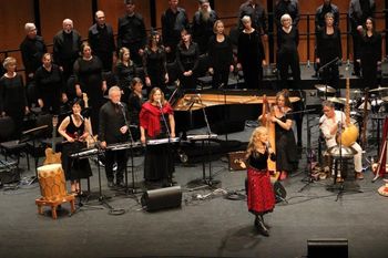 Post Cards from Africa at The River Run Centre. Pictured: Gary Diggins with Ondine Chorus and Guelph Chamber Choir. Photo: Lewis Melville
