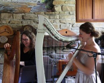 House Concert with harpist extraordinaire Sharlene Wallace at Waterside Arts, Eden Mills. Photo: Elizabeth Cunningham
