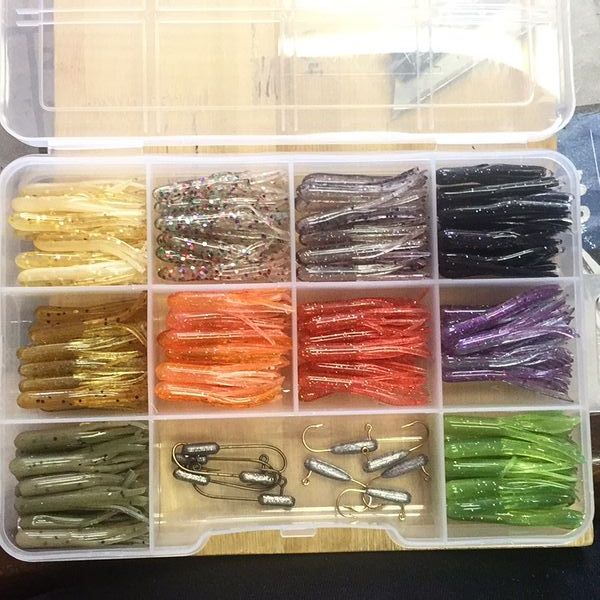 50 PIECE CLEARWATER BOX WITH 5 JIG HEADS - Ultralightheavyweights ...