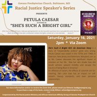 Govans Presbyterian Church Racial Justice Speakers' Series - Featuring Petula Caesar