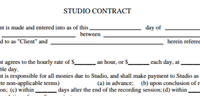 Studio Contract 