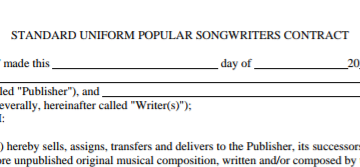Songwriter Contract 