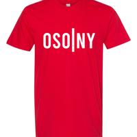 RED OSONY T SHIRT WITH WHITE LOGO