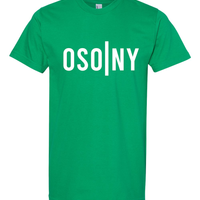 GREEN OSONY T-SHIRT WITH WHITE LOGO