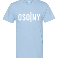 BABY BLUE OSONY T SHIRT WITH WHITE LOGO