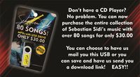 USB with entire Sebastian Sidi collections of over 80 songs