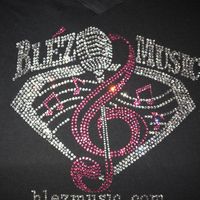 Bléz Music Rhinestone V Neck T-Shirt