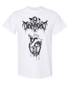 Unisex "Black heart" white t-shirt