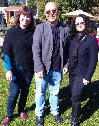 The Hazy Maidens (Amy McCann, David Lum, Julie McCann) at Pumpkin Fest, - Elora, ON
