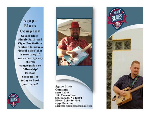 Agape Blues Company brochure page 1