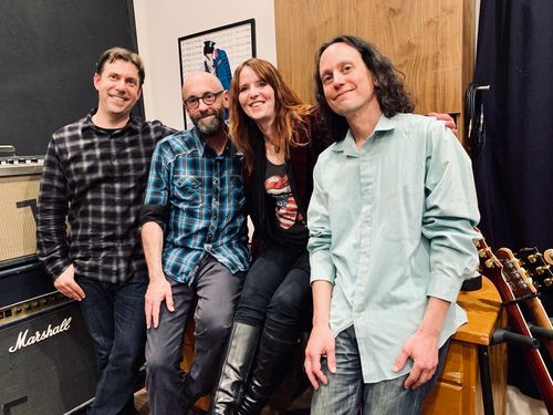 With my LA band, who are featured on my "World is Waiting" album: Rich Lackowski (drums), Rob Fresco (bass), me, Joshua Pessar (guitar). Photo by Stephen Fahlsing.