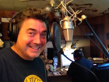 Ricky recording voiceovers.
