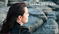Sarah Howard: Niagara (re)release w/ special guests Larissa Desrosiers and Sophie d'Orléans