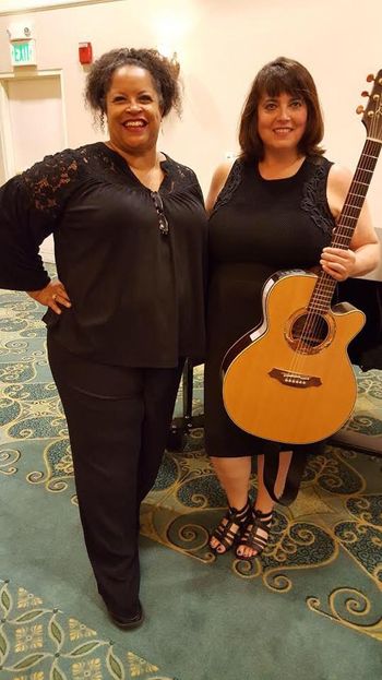 Izolda Tractenberg and me at a gig in Virginia.
