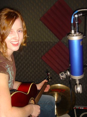 Amber Hunter recording in The Jokerr's Lair,2006. You would know her from her haunting solo on the song "The Jokerr's Pain" from the 2009 release of Welcome to the Show.
