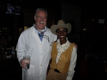 Dr. Keys and the Cowgirl. Halloween at the Firefighters Club 2009
