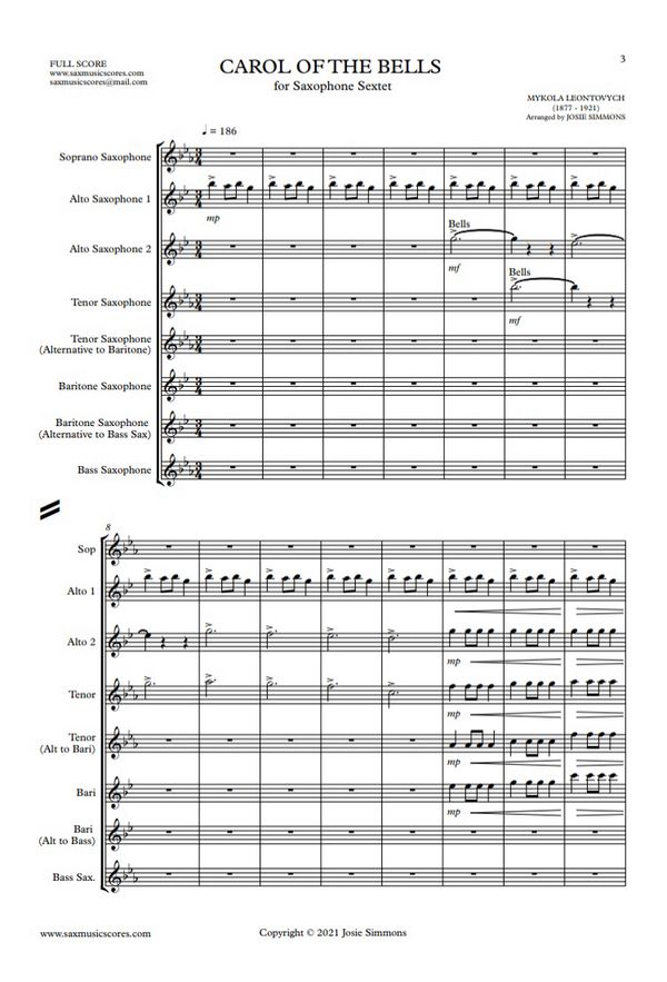 Sax Ensemble Grade 4 to 8