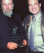PAUL OSCHER (WINNER) AND BRENT HARVEY (LAMA PRODUCER) 2001 L.A. MUSIC AWARDS AND BLUES FOUNDATION OUTSTANDING BLUES PERFORMER
