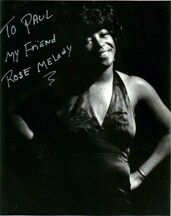 MISS ROSE MELODY -SINGER WITH PAUL'S BAND
