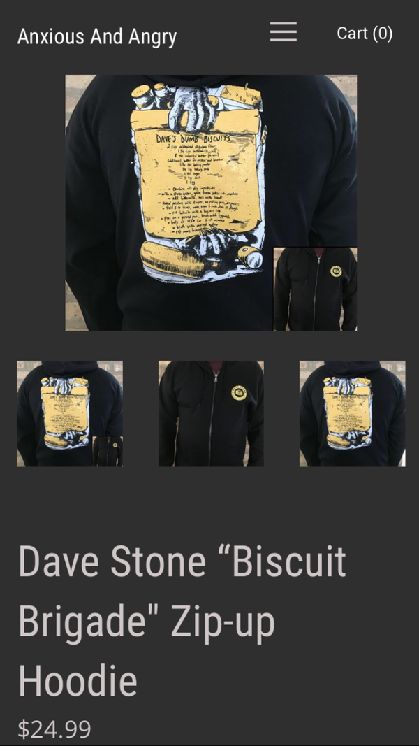 Biscuit Brigade zip-up hoodie