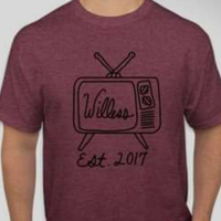 Willess Retro TV Vintage Heather Maroon T-Shirt